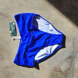 Blooming Jelly Blue Bikini High Waist Large Bottoms